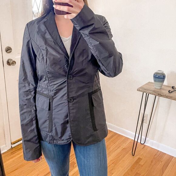 Jil Sander Nylon Blazer Jacket Black 40 - Picture 4 of 9